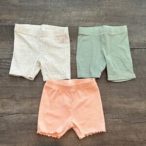 Little Planet Organic by Carter's & Old Navy 4T BUNDLE (3) Ribbed Pedal Shorts